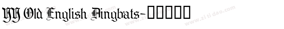YY Old English Dingbats字体转换